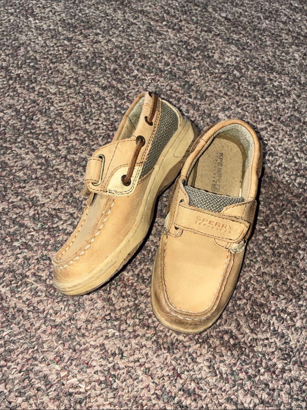 Sperry Kids Tan Moccasin Boat Shoes